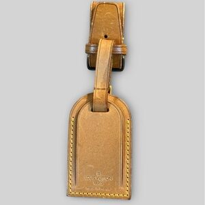 Louis Vuitton Vachetta Leather Luggage Tag with belt